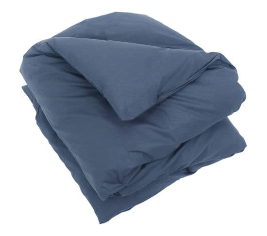 Housse De Couette Uni 300x240 Cm Coton Alto Bleu Jean