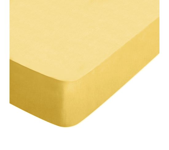 Drap Housse Uni 60x120 Cm Coton Alto Jaune Bourdon