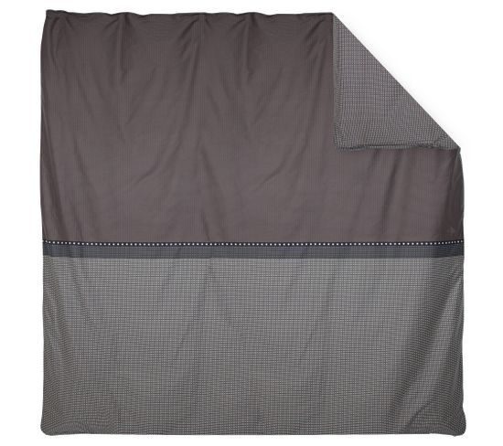 Housse De Couette 300x240 Cm Satin De Coton Enzo Noir