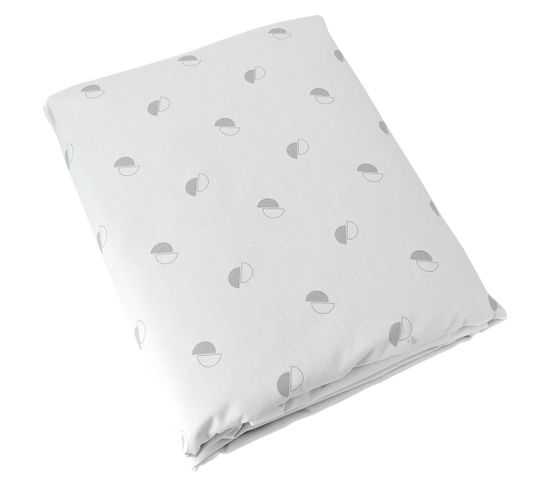 Housse De Couette 240x220 Cm Percale Coton Alex Gris Nuage