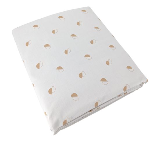 Housse De Couette 260x240 Cm Percale Coton Alex Marron Moka