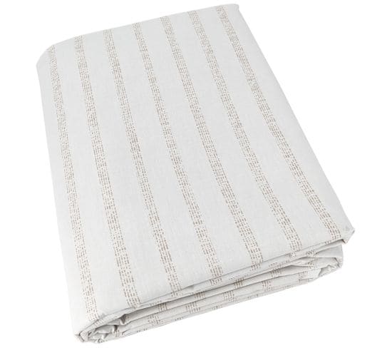 Housse De Couette 140x200 Cm Percale Coton Gaby Beige Lin