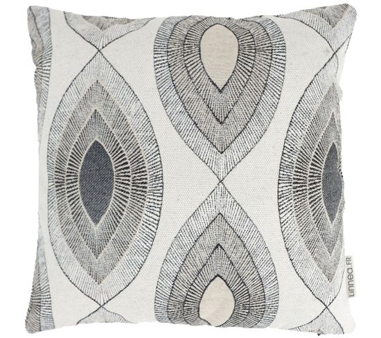 Housse De Coussin 40x40 Cm Mama Lin/noir