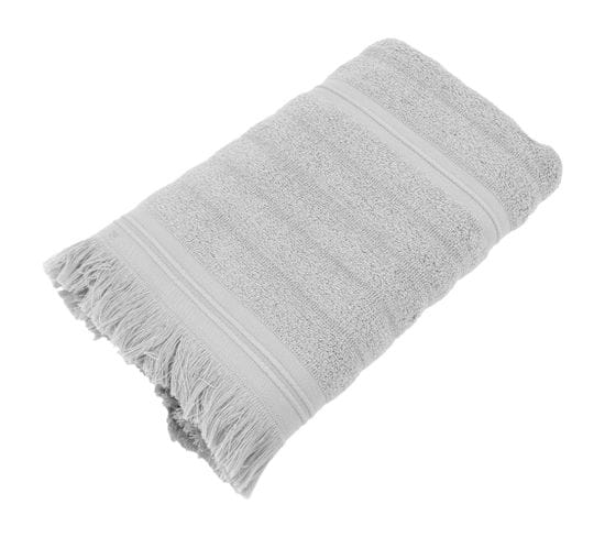 Serviette De Toilette 50x100 Cm Natural Stripes Gris Platine