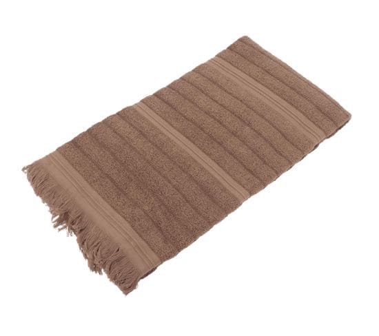 Drap De Douche 70x140 Cm Natural Stripes Marron