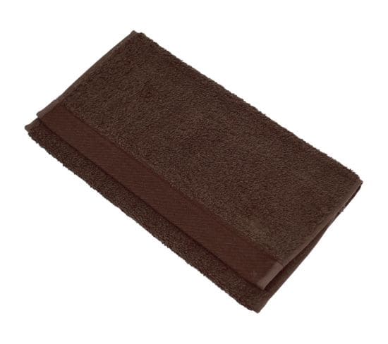 Serviette Invité 30x50 Cm Coton Peigné Alba Chocolat