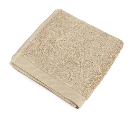 Serviette De Toilette 50x100 Cm Coton Peigné Alba Beige