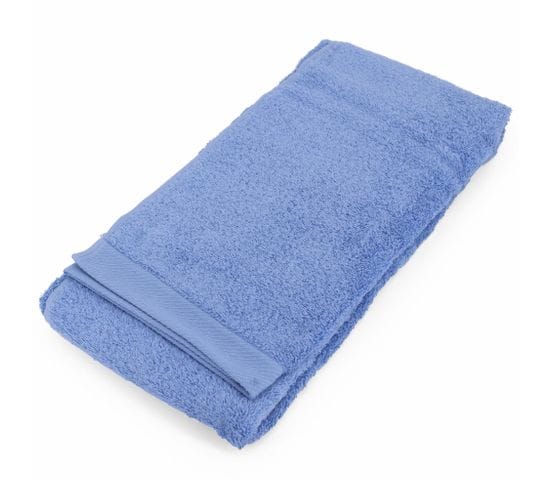 Drap De Douche 70x140 Cm Coton Peigné Alba Bleu Mer