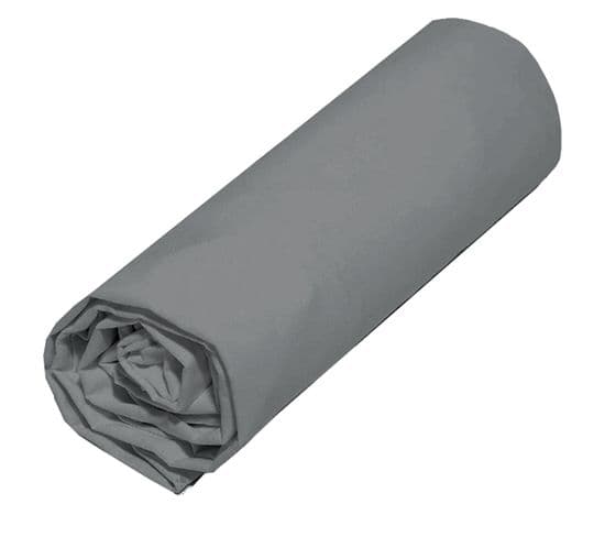 Drap Housse 90x190 Cm Polyester Microfibre Lago Anthracite