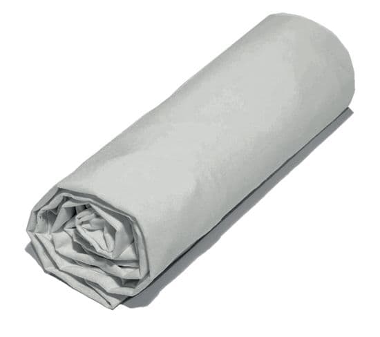 Drap Housse 160x200 Cm Polyester Microfibre Lago Gris