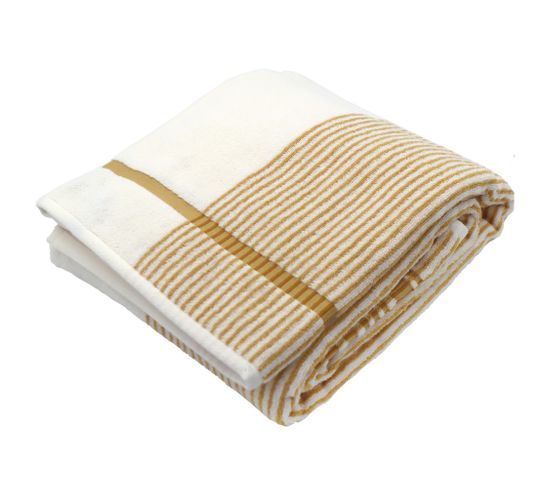 Drap De Bain 100x150 Cm Coton Ribbon Jaune