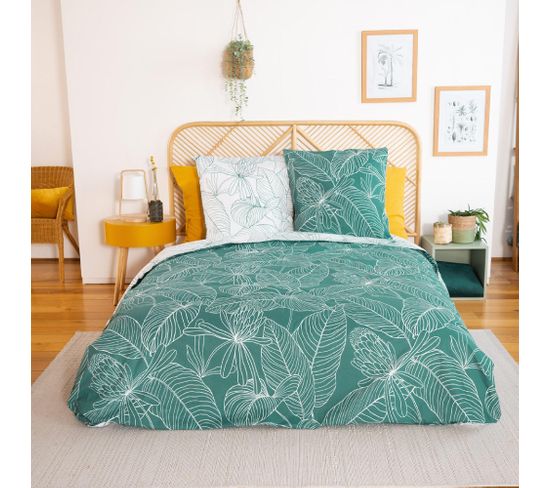 Parure De Lit 260x240 Cm Coton Tilda Vert