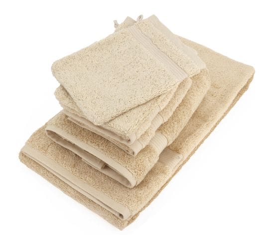 Parure De Bain Luxor 6 Pièces Beige