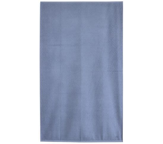 Drap De Bain En Éponge Coton 400 G/m² 100x170 Cm Coton Dama Bleu Lavande