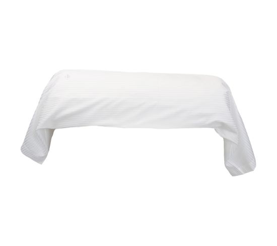 Taie De Traversin 140x43 Cm Satin De Coton Grand Hôtel Blanc