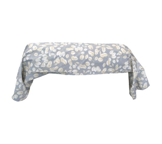 Taie De Traversin 200x43 Cm En Percale Coton Lison Gris