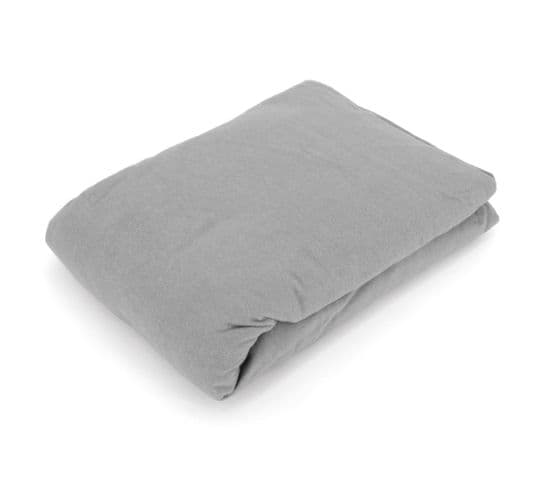 Drap Housse Flanelle Unie 160x200 Cm Coton Wales Gris Souris