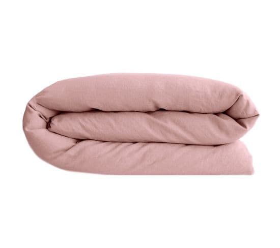 Housse De Couette Lin Et Coton 260x240 Cm Collection Opera Rose