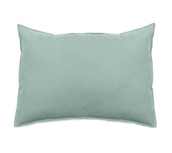 Taie D'oreiller Lin Et Coton 50x70 Cm Collection Opera Vert Lichen