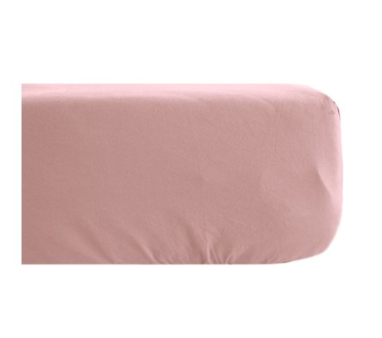 Drap Housse Lin Et Coton 180x200 Cm Mousseline De Coton Opera Rose