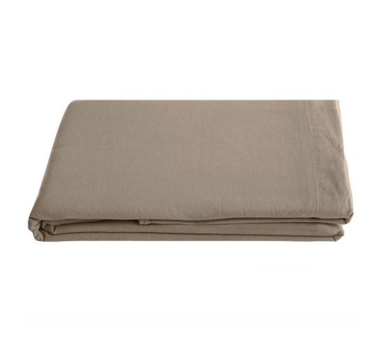 Drap Plat 240x290 Cm Pur Coton Collection Palace Marron Camel