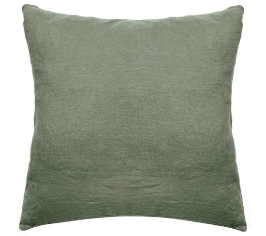 Taie D'oreiller 65x65 Cm Pur Coton Palace Vert Mousse