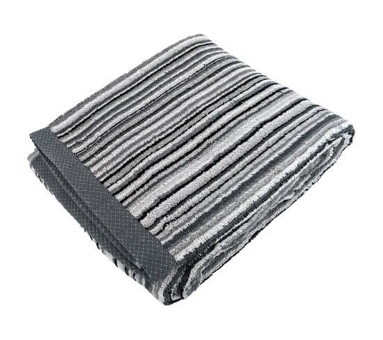 Drap De Douche Coton 500g/m2 De La Collection Pure Stripes Ii Gris