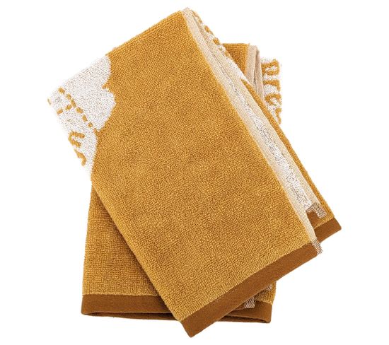 Lot De 2 Torchons De Cuisine Pur Coton 50x50 Cm Grilluxe Jaune