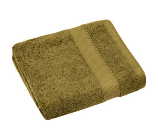 Drap De Bain Coton 550g/m2 95x140 Cm Collection Naïa Vert Jasmin