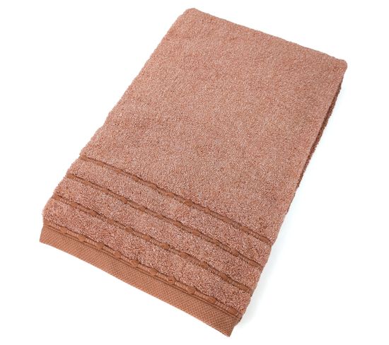 Drap De Douche Coton 500 G/m² 70x140cm Vivid Marron Terre-cuite