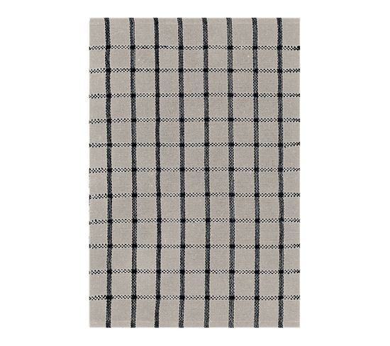 Tapis Moderne Lavable En Machine Plat Pour Cuisine Dumfries Blanc 50x80