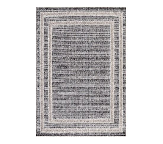 Tapis Extérieur Et Intérieur Plat Ruba Gris 80x250