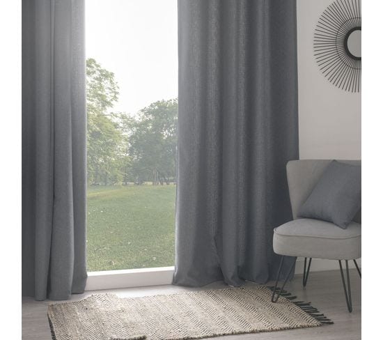 Rideau Isolant Tim - 140 X 260 Cm - Gris