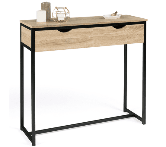 Console 2 Tiroirs Detroit Design Industriel