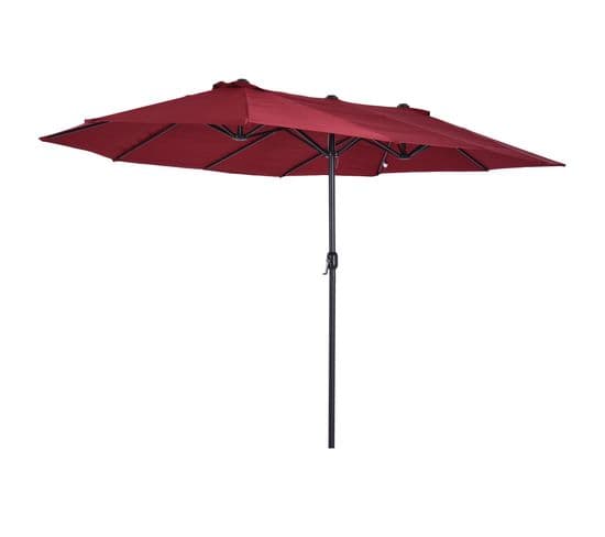 Grand Parasol Droit De Jardin Acier Polyester