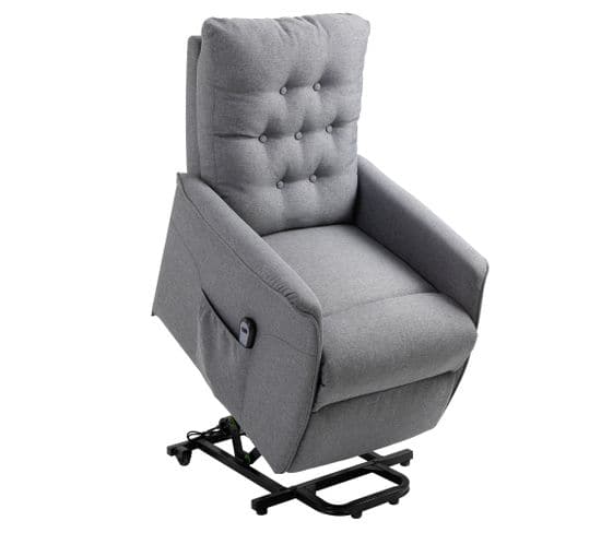 Fauteuil De Relaxation Électrique Fauteuil Releveur Inclinable Avec Repose-pied Ajustable Lin