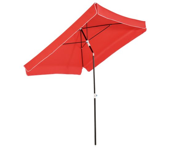 Parasol Inclinable Rectangulaire Métal Polyester Haute Densité