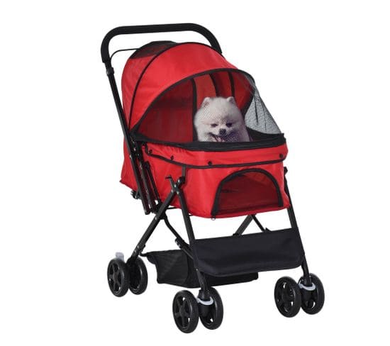 Poussette Buggy Pliable Chien Chat Panier Et Sac De Rangement