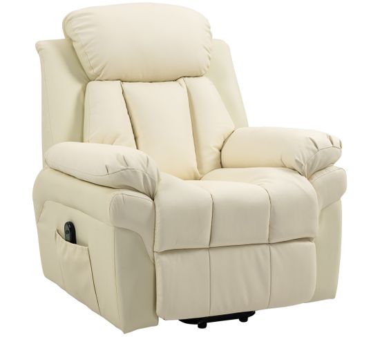 Fauteuil Releveur Inclinable Avec Repose-pied Ajustable - Revêtement Synthétique