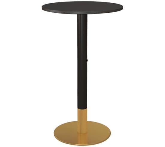 Table De Bar Ronde Table Mange-debout Style Contemporain Noir