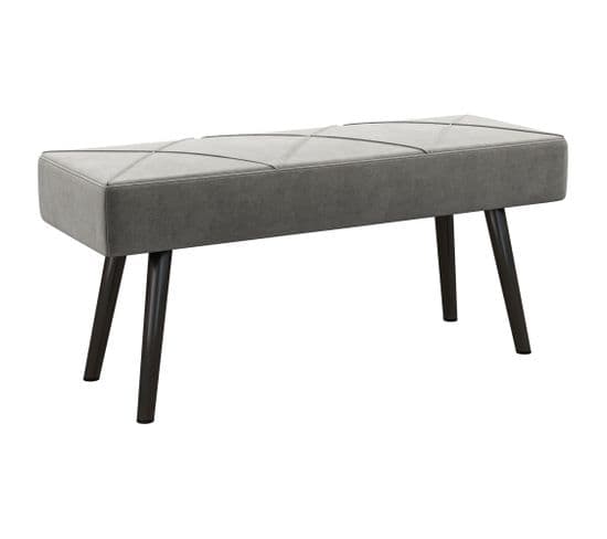 Banquette Bout De Lit Design Contemporain Noir Gris