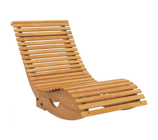 Chaise à Bascule Rocking Chair De Jardin Lattes Bois