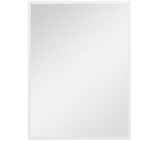 Miroir Mural Rectangulaire Dim. 60l X 80h Cm Mdf Blanc