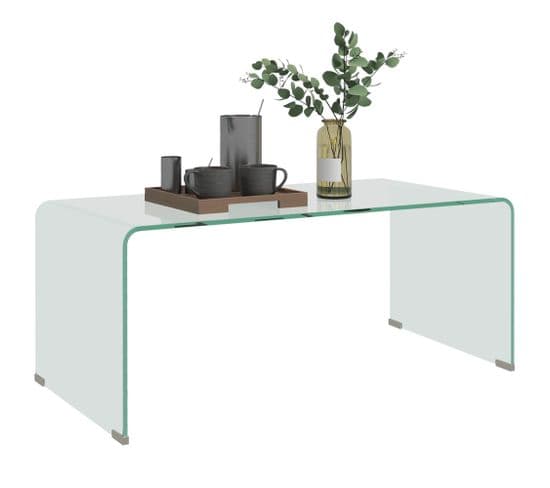 Table Basse Design Contemporain Verre Trempé 10 Mm