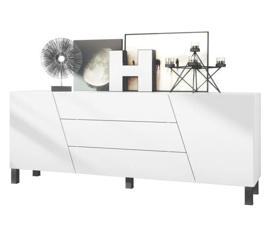 Buffet Blanc Mat (lxhxp) : 178 X 69,5 X 38,5