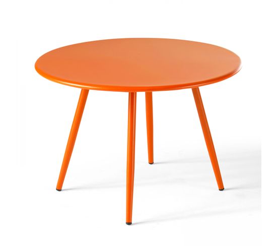 Palavas - Table Basse Ronde En Métal Orange