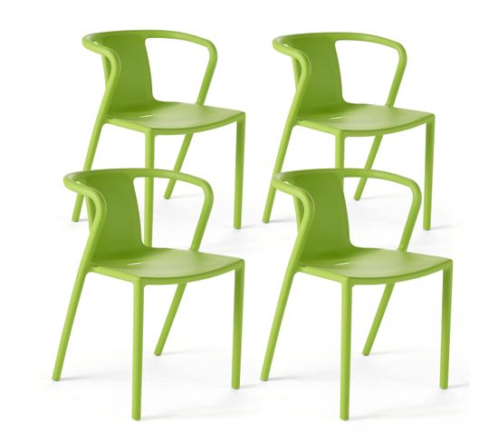 Lot De 4 Chaises Plastique Vert