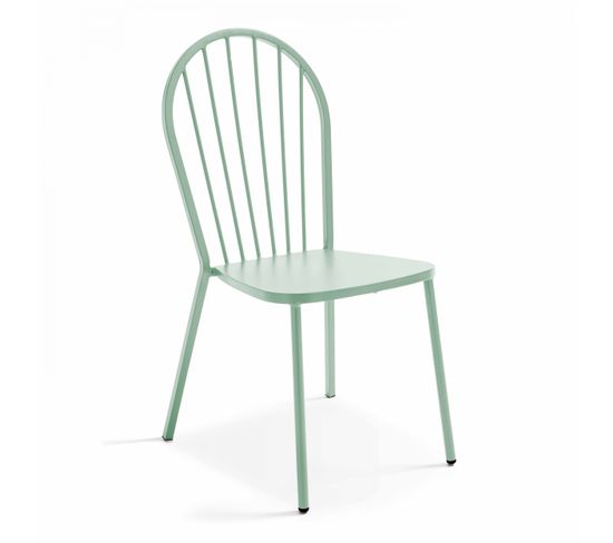 Chaise Bistrot De Jardin En Métal Vert Sauge