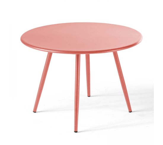 Palavas - Table Basse Ronde En Métal Argile 50 Cm