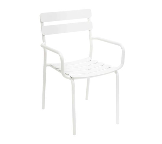 Fauteuil De Terrasse En Aluminium Blanc